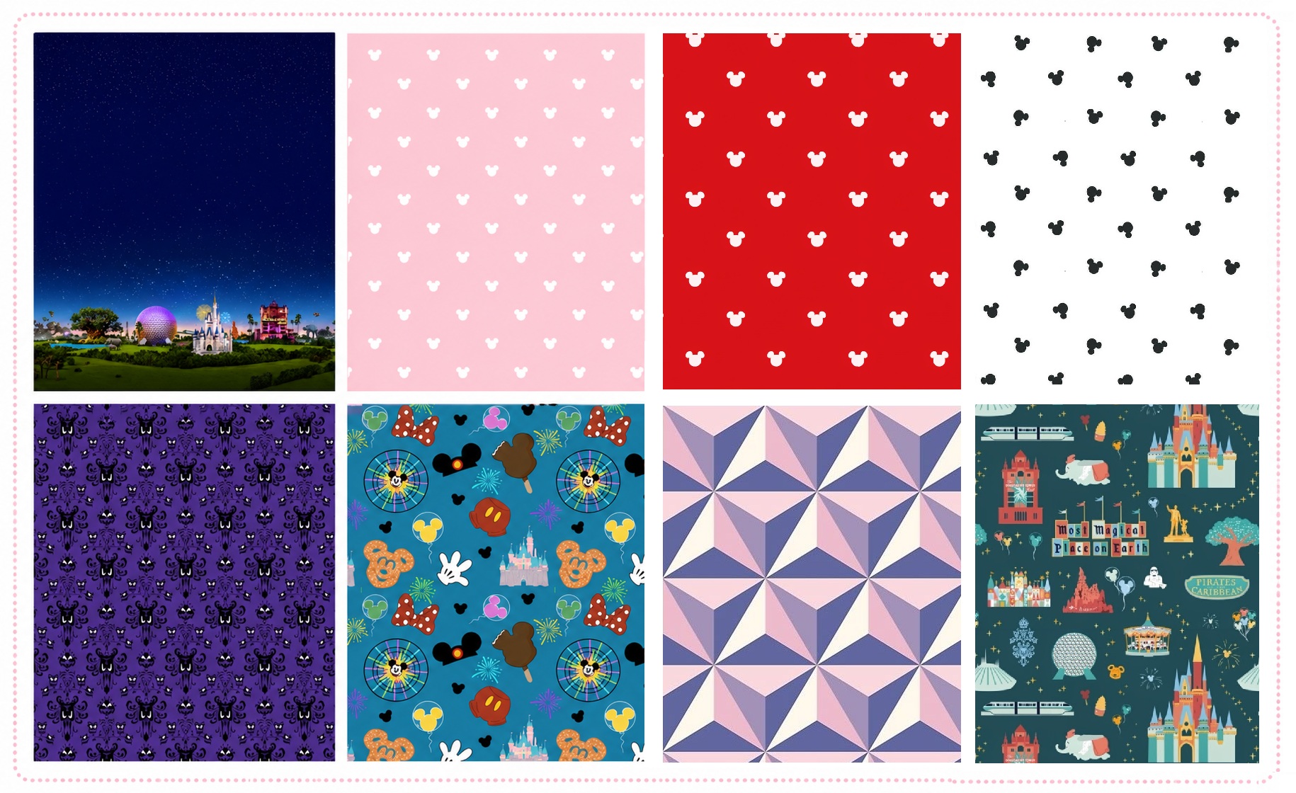 Range of decorative frame art designs available for MagicWaits displays